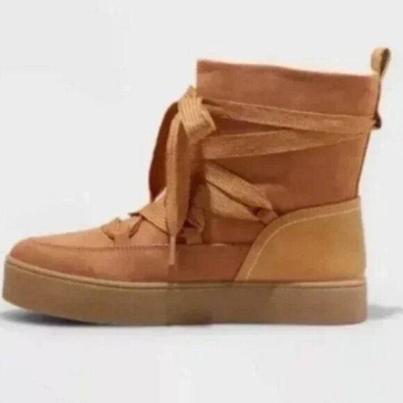 Women's Birgitte Winter Boots Cognac - Universal Thread™ 6.5 - Picture 4 of 6